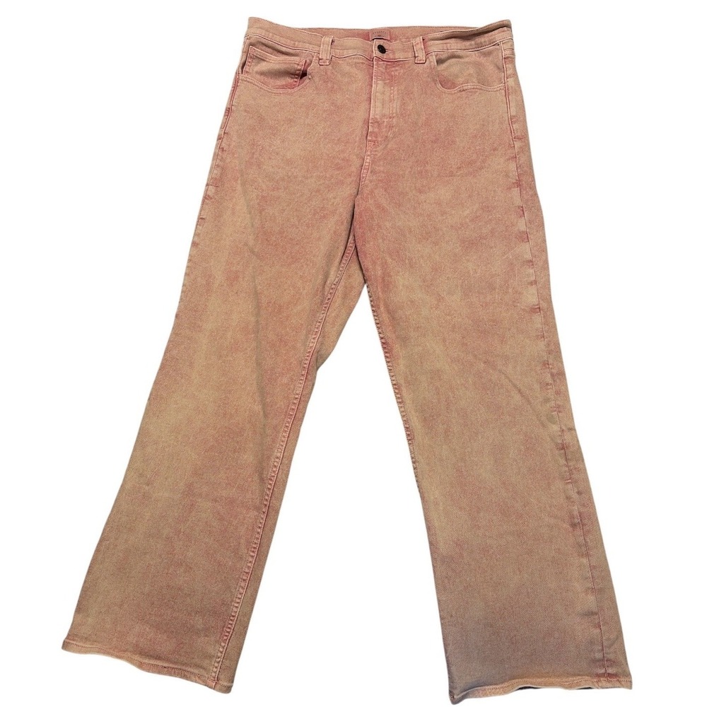 Faherty Pink Garment Dyed Denim Jeans W33 Straight Leg Organic Cotton Casual